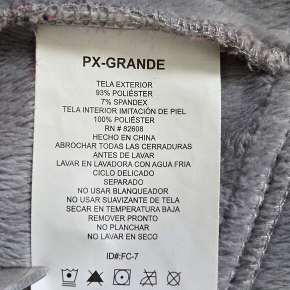 Free Country Live In It Gray Full Zip Jacket Lined Removable Hood Womens Large - Picture 16 of 16